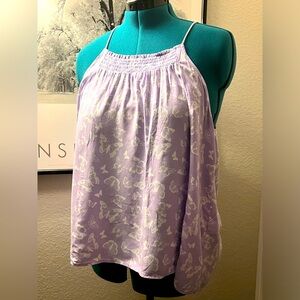 No Boundaries lavender with butterflies racerback top